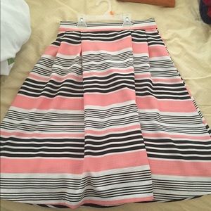 Pink and black full skirt